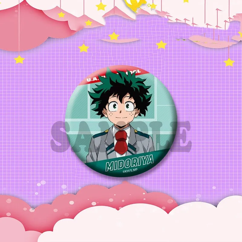 My Hero Academia Anime Brosche Katsuki Bakugo Shoto Ochaco Tenya Denki Cartoon Pin für Rucksack Zubehör Cosplay Abzeichen Geschenke – Detail 12