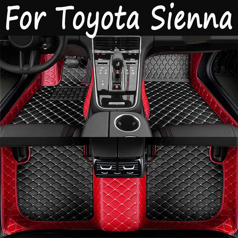 

Автомобильные коврики для Toyota Sienna (семь сидений) 2005 2006 2007 2008, индивидуальные автомобильные подкладки для ног, аксессуары для крышки