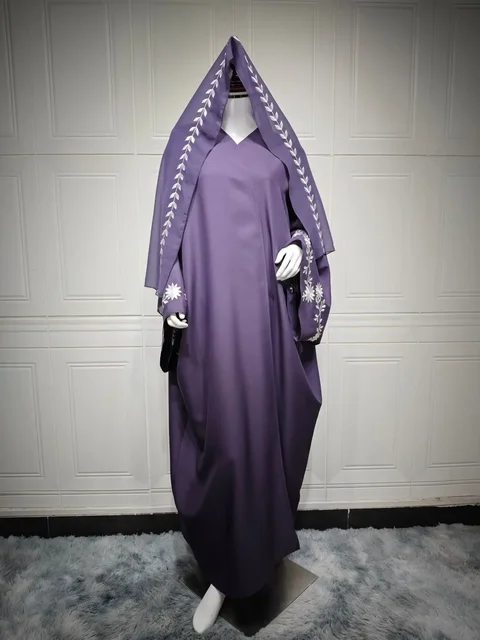 Abayas brodées Eid Dubai pour femmes, robe musulmane hijab, kaftan turc, kimono, robe, djellaba, kebaya, jalabiya islamique, caftan marocain