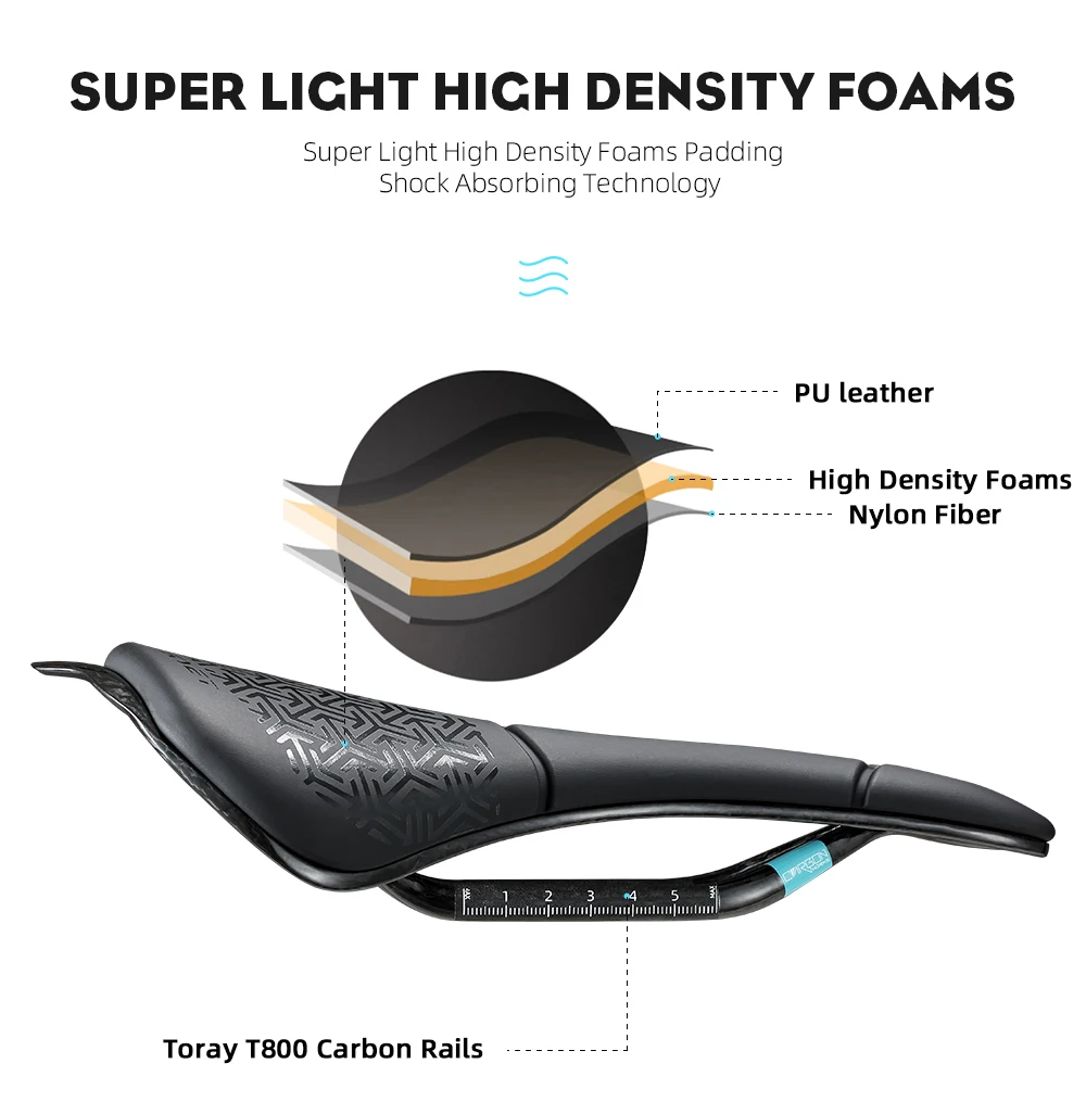 Ryet Voll carbon 3d bedruckter Fahrrads attel 250mm * 140mm 115g 7*9mm Carbon 3d bedruckter Fahrrads itz MTB Kies Straßen sattel Fahrrad teile – Detail 11