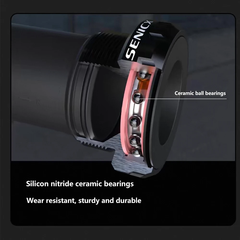 NEW SENICX BB86 프레스 핏 바텀 브라켓 | 세라믹 스틸 베어링 | 24mm 및 28.99mm 크랭크와 호환 가능 | 로드 바이크용