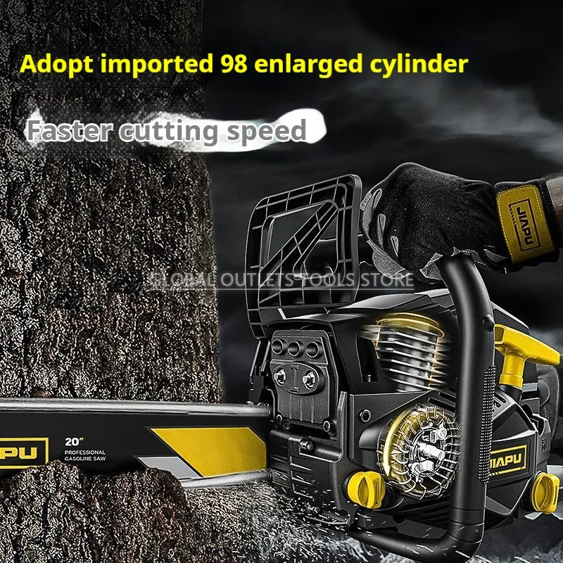 12.8KW 98 Cylinder German Chain Saw Gasoline Logging Saw High-power Chainsaw Arboriculture Cutting Machine Household Fuel-saving 3
