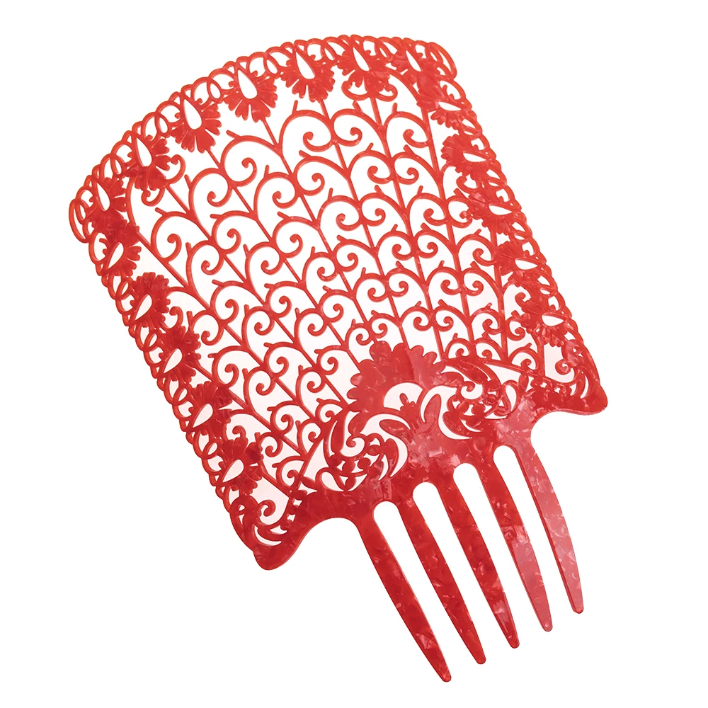 Colorful Vintage Acetate Hair Combs - Tortoiseshell Flamenco Hair Accessories