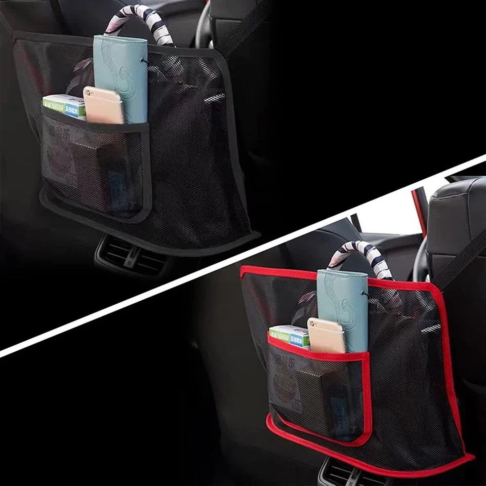 Zwarte opslag netwerk mesh tas, auto kofferbak string tas opslag net