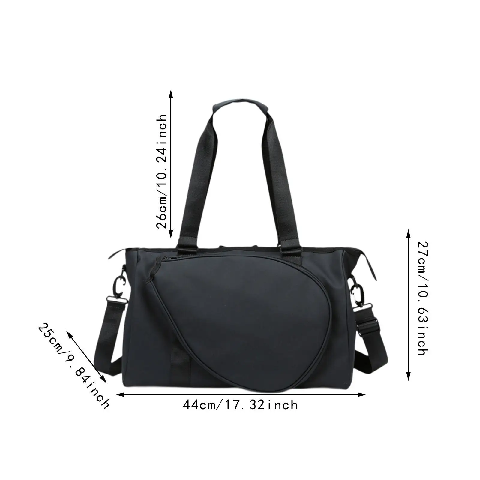 Badminton Racquet Bag with Detachable Shoulder Strap Beginners Carrying Bag Large Capacity Handbag Badminton Racket Shoulder Bag 6