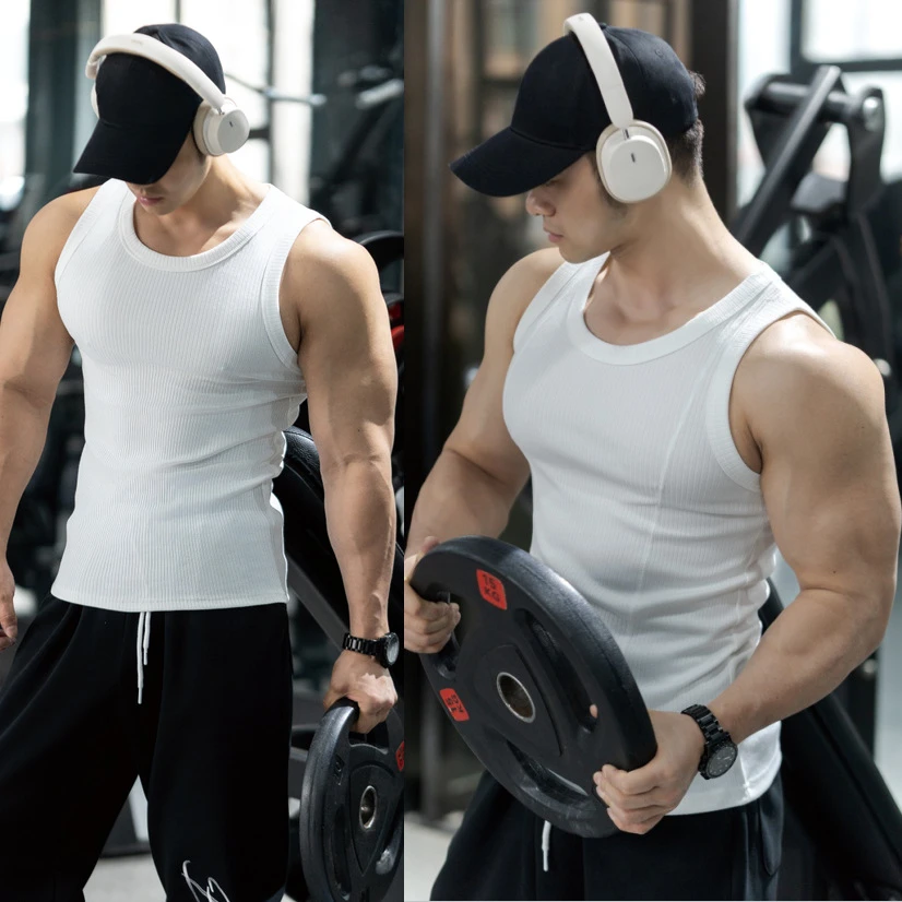 

Tank Top Men's Sleeveless Shirt Track and Field Sports Vest Fitness Training Running Marcel Man Tank Top Silm Fit Gym Clothing