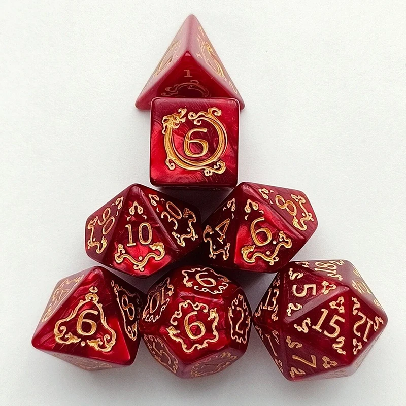 7Pcs/set Polyhedral Dices Multi-side Dice Set For Board Games High Quality Dice Set Entertainment Table Gaming Accessories