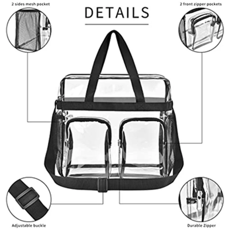 Magicbags Clear Tote Bag Stadium Approved,Adjustable Shoulder