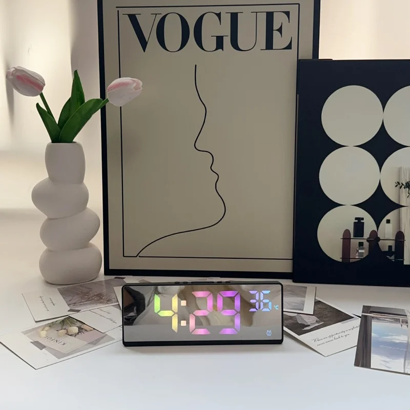 Smart Sound-Activated Alarm Clock with Temperature Display and Night Light