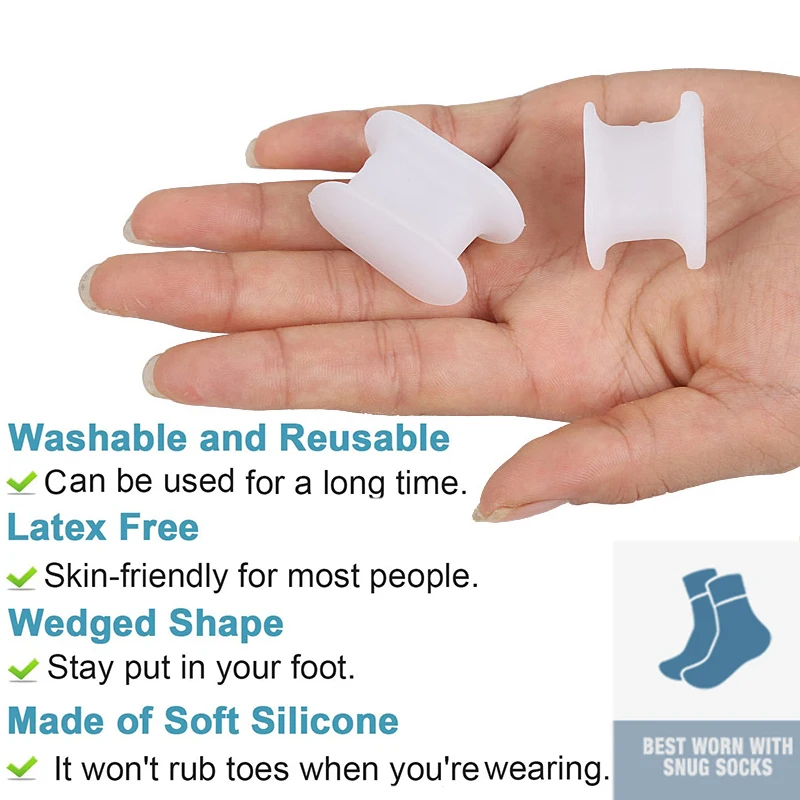 Gel Toe Separator 2/4Pcs Hallux Valgus Bunion Corrector Toe Protector Spacer