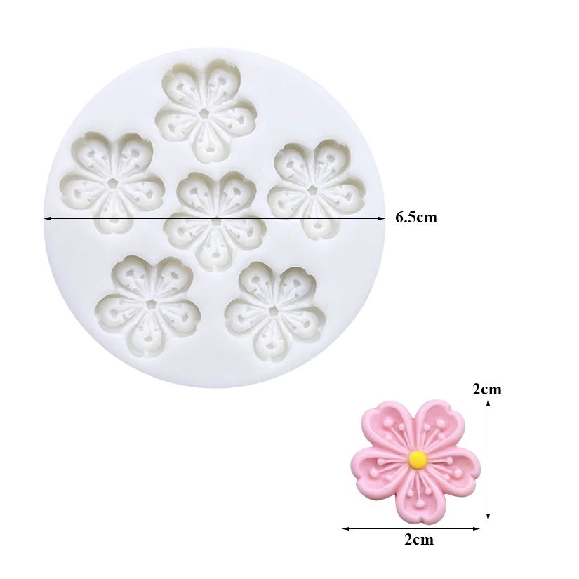 Blume Gänseblümchen Sakura Silikon Kuchen Backform Sugarcraft Schokolade Cupcake Harz Werkzeuge Fondant Kuchen Dekorieren Werkzeuge – Detail 19