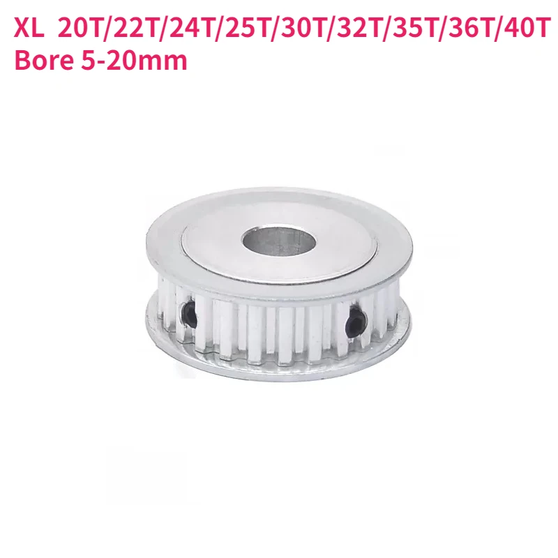1pcs XL Timing Pulley Bore 5-20mm 20T/22T/24T/25T/30T/32T/35T/36T/40 Tooth Synchronous Wheels AF Type for Belt Width 10mm timing belt pulley timing pulley