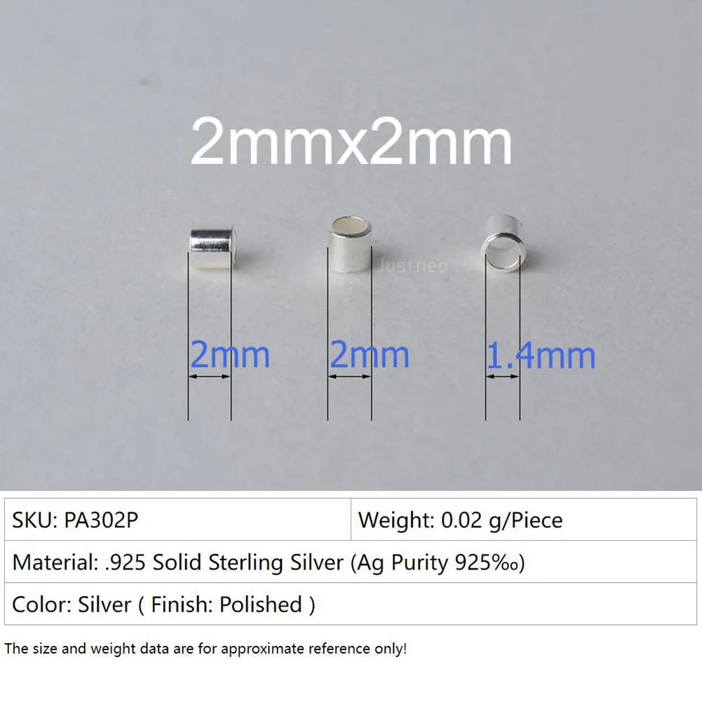 BENECREAT 20 pezzo di 925 perline di Copertura A Crimpare In Argento Sterling, Punte di Perline Rotonde Da 5.5x3.3 mm Estremità Calotta, Copertura Del Nodo A Conchiglia per La Creazione, Foro
