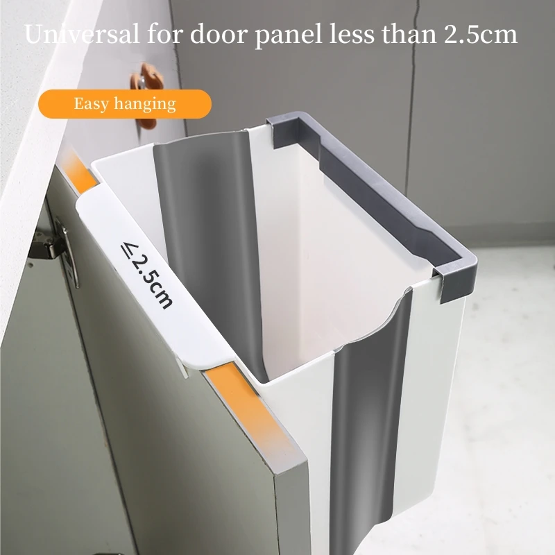 Hanging Kitchen Folding Trash Can 1pcs