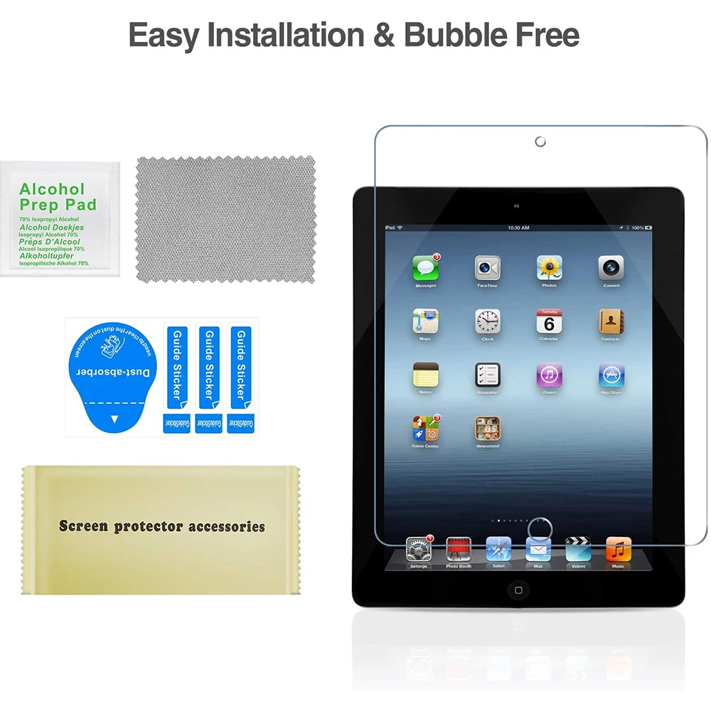 Tempered Glass Film Screen Protector for iPad 2 3 4 Protective Glass Film A1395 A1396 A1397 A1403 A1416 A1430 A1458 A1459 A1460 5