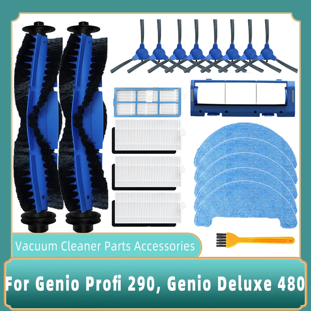 para Genio Profi 290 Genio Deluxe 480 Robô Aspirador Peças de Reposição Main Side Brush Hepa Filtro Mop Rag Peças de Reposição