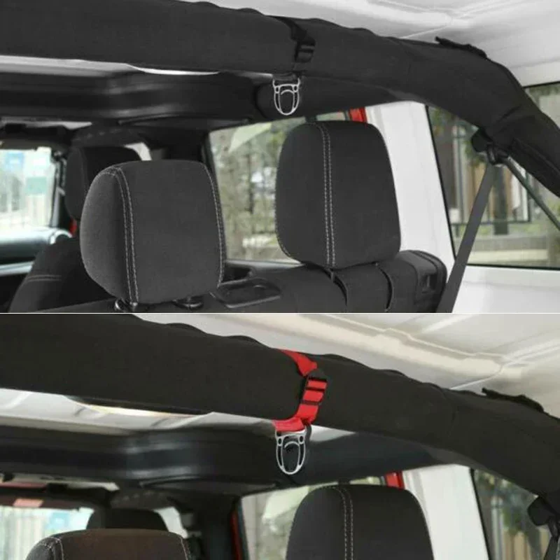 Vehicle Roll Bar Coat Hooks Hanger Accessories For Jeep Wrangler JK JL 2007-2018