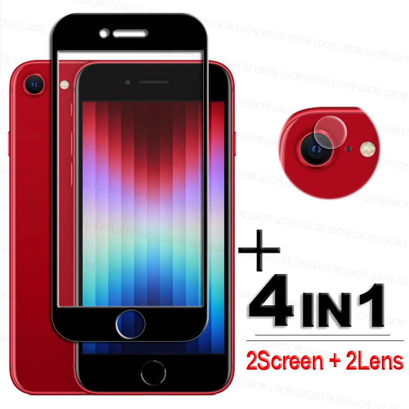 Per iPhone SE 2022 Glass 2.5D pellicola protettiva per schermo a copertura  totale iPhone SE 2022 pellicola per lenti in vetro temperato per Apple  iPhone SE3 4.7 pollici| | - AliExpress