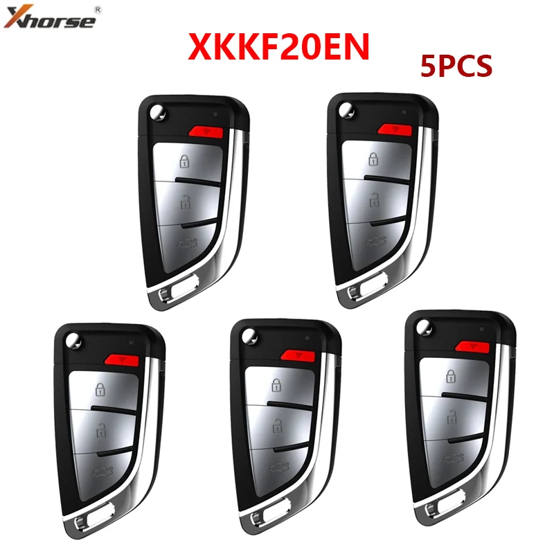

XHORSE XKKF20EN Universal Remote Key 4 Buttons for VVDI Wire Universal For VVDI Key Tool English Version 5PCS