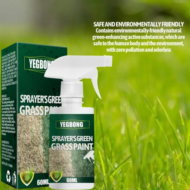 Karbantartási Ügynök Gyors Szárítás 60 Ml-Es Pázsit Színes Természetes Szagtalan Gyepfesték Permetező Foltfesték Nyomtatottan Viselve - Image 4