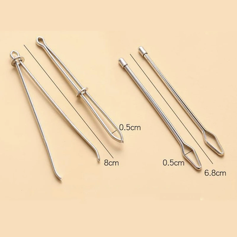 2Pcs Easy Pull Bodkin Drawstring Threader Tweezer Metal Bodkin Ribbon  Weaving Tools DIY Elastic Band Threader Sewing Accessories - AliExpress