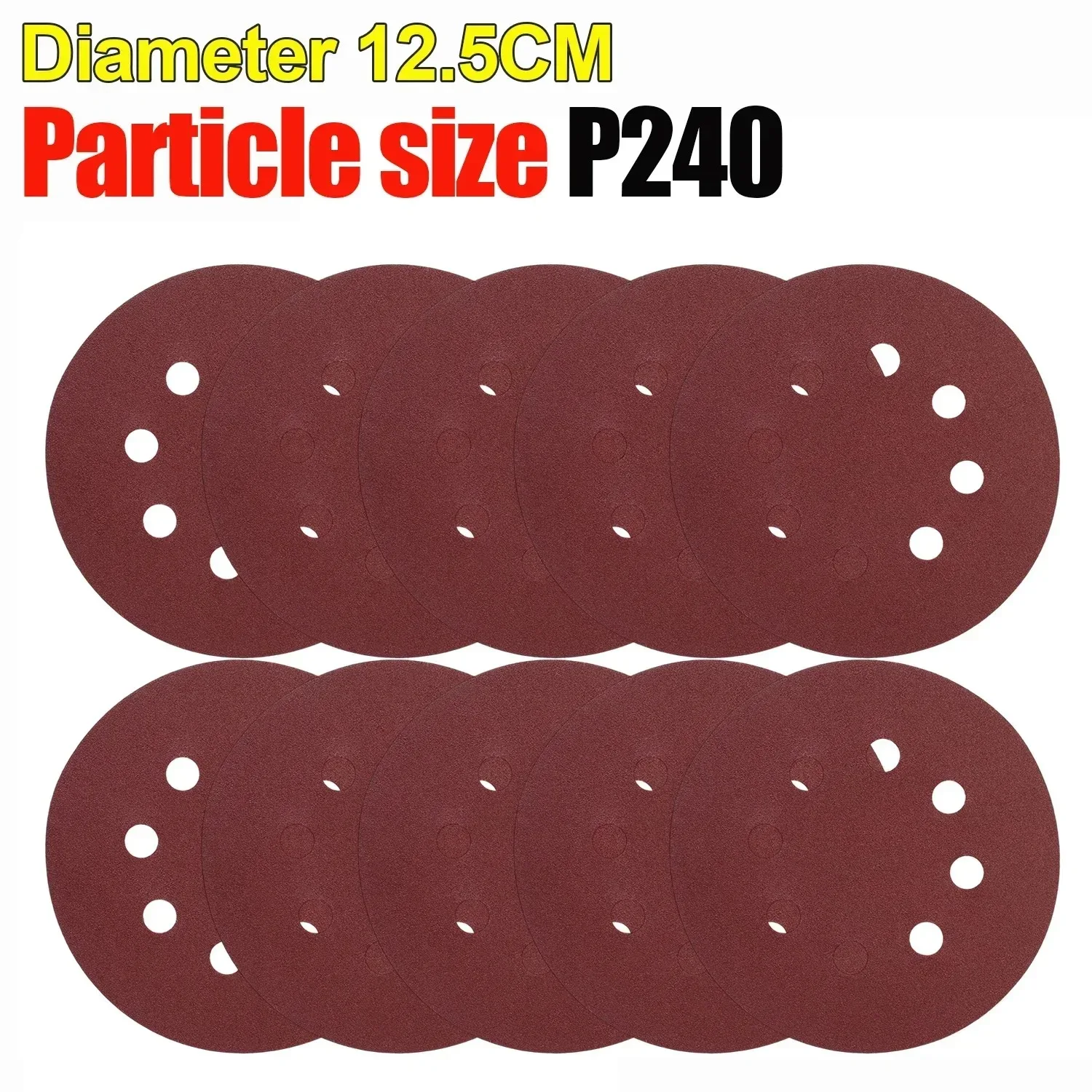 Versatile Sanding Discs - 125mm, Multi-Surface Polishing Pads, 40-3000 Grit