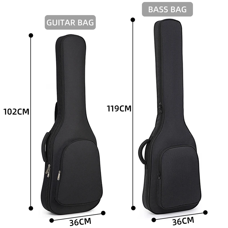 Guitar Bag Electric Bass Bag Thicken Guitar Bag Professional Bass Backpack Portable Electric Guitar Shoulder Bag Waterproof Musician Cover Case XA314C