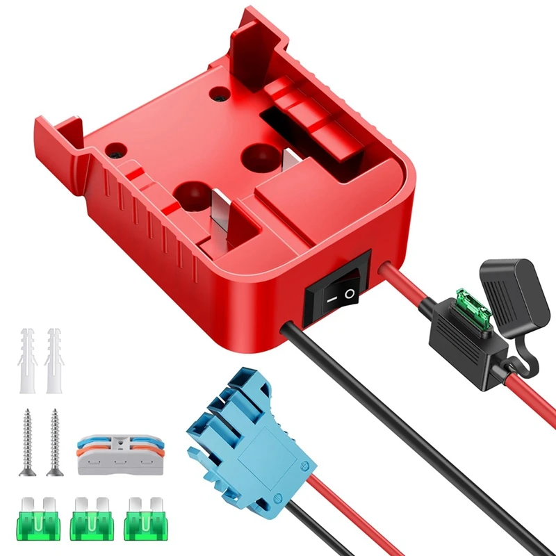 Adattatore Batteria Per Milwaukee M18 18V Power Wheels Kit Convertitore Batteria Con Fusibile E Interruttore