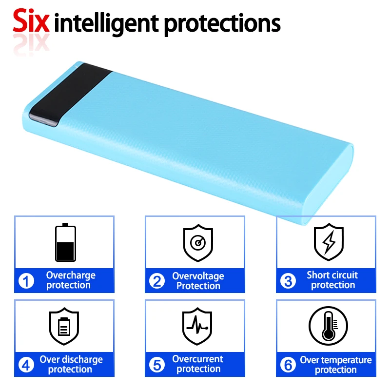 Battery Case No 18650 Battery DIY Power Bank Case 22.5W Storage Box PD QC3.0 Dual USB Type C Batteries Holder 5V Quick Charge For Phones