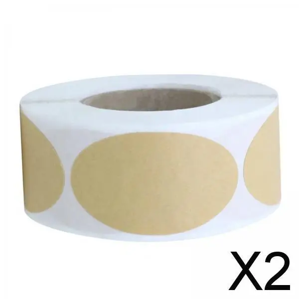 

2X наклейки из крафт-бумаги ручной работы подарки DIY портативные маленькие овальные чистые этикетки для