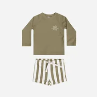 Summer Boys Split Swimsuit Long Sleeved Swimsuit Baby High Quality Sunscreen Quick Drying Hot Spring Swimsuit 4