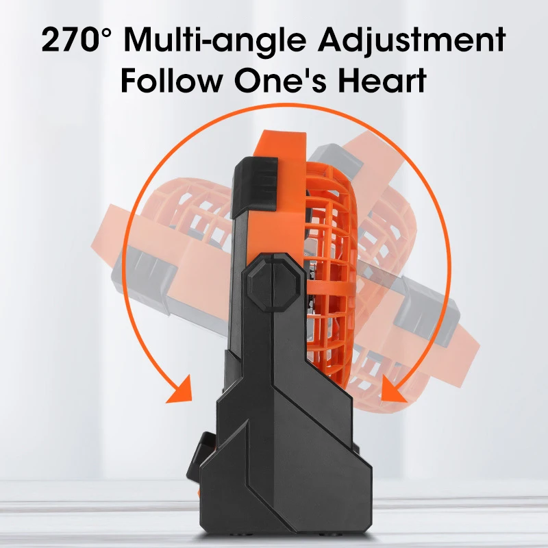 USB Portable Rechargeable Adjustable Speed Lantern Camping Fan With Led Lights For Tent 7800mAh Battery Operated Powered 3