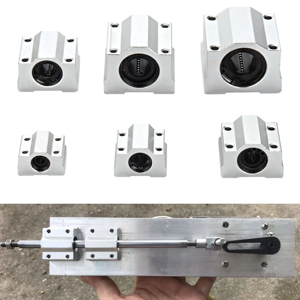 Scs8uu scs10uu scs12uu scs16uu scs20uu lineares Kugellager Gleit buchse Block Gilden schienen welle für 3D-Druckerwellen Stangen teile – Detail 4