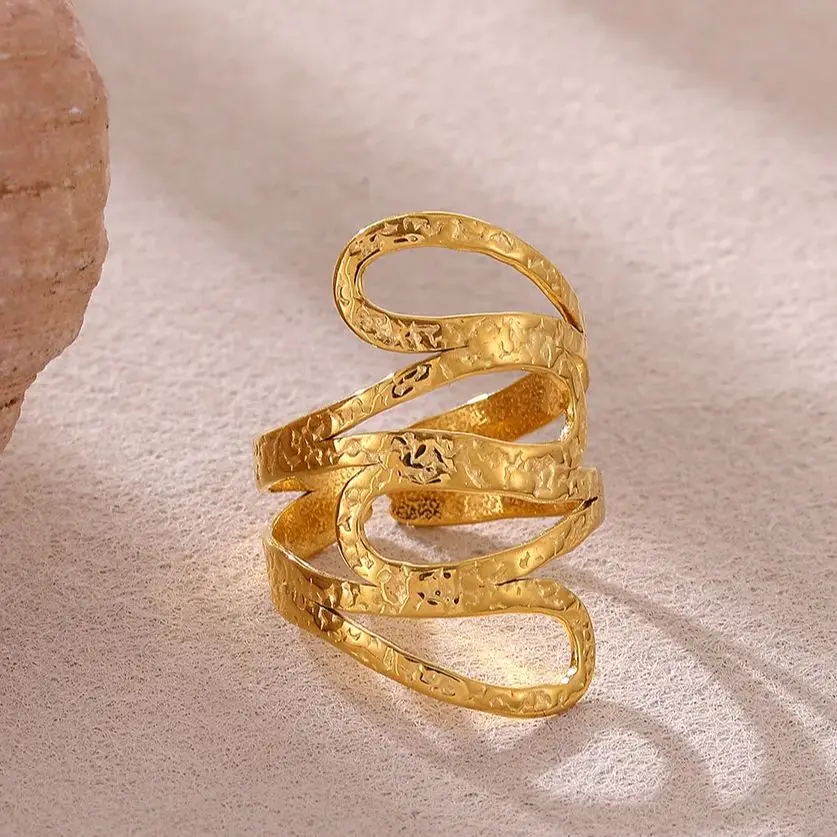 Women Gold Stainless Steel Adjustable