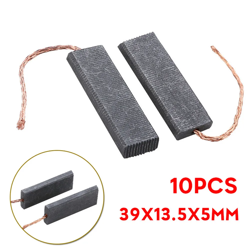 

10 шт., графитовые щётки для стиральной машины, 39x13,5x5 мм