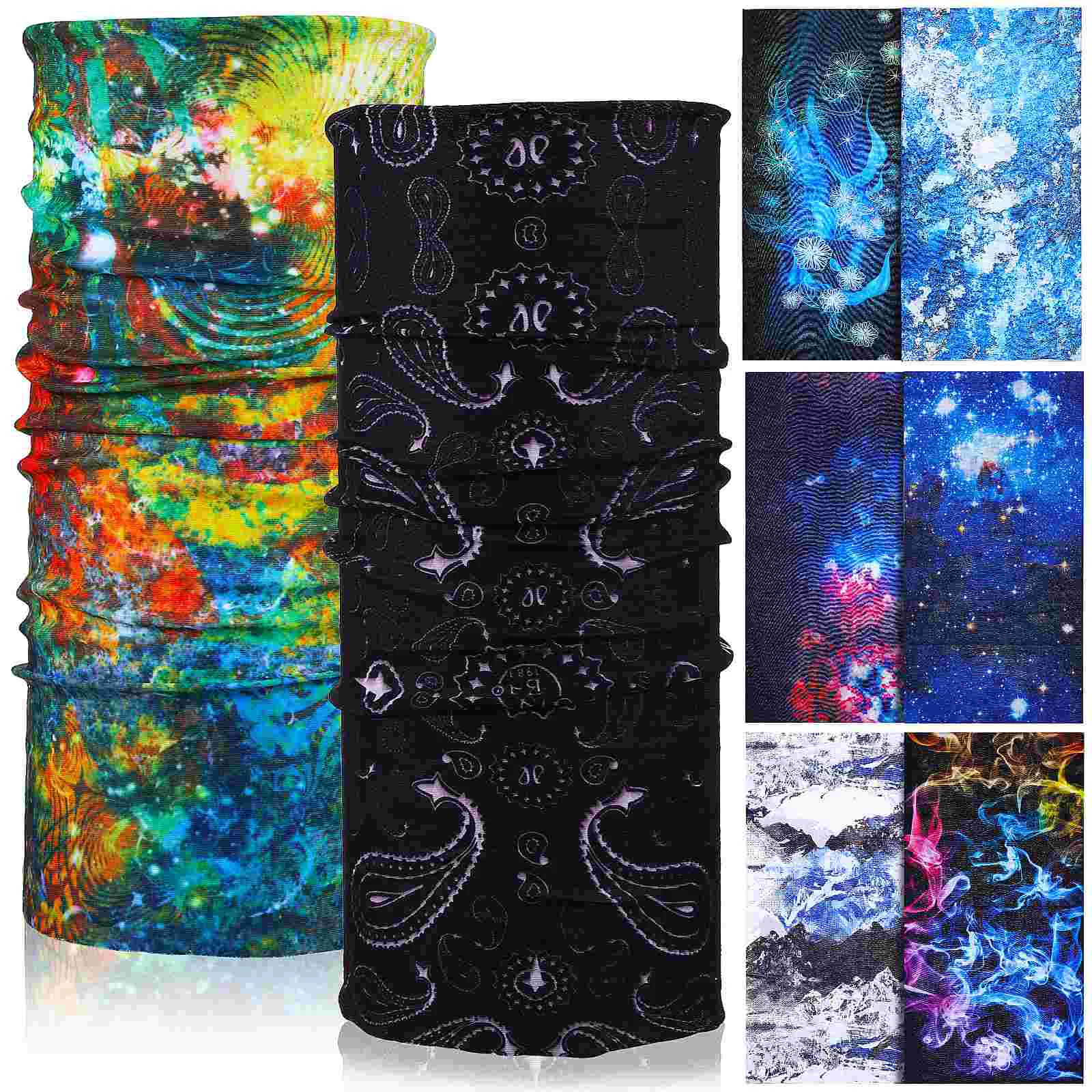 

Outdoor Printed Mask Scarf 8 Pack of Facial Tissues Face Masks Headwear for Hiking