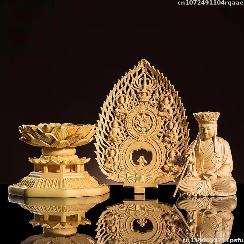 

Wooden Base Screen Statue Sets Home Decor Crafts Free Combination Pedestal Display Stand Decorative Shelves