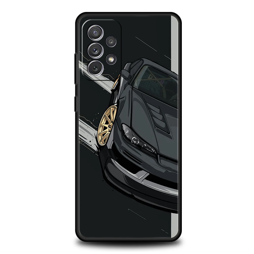 Drift Sports Car Design Silicone Phone Case