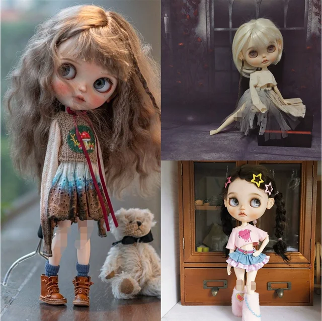 Maquiagem rosto personalizado boneca com corpo articulado, Blyth boneca,  1:6, vendendo - AliExpress