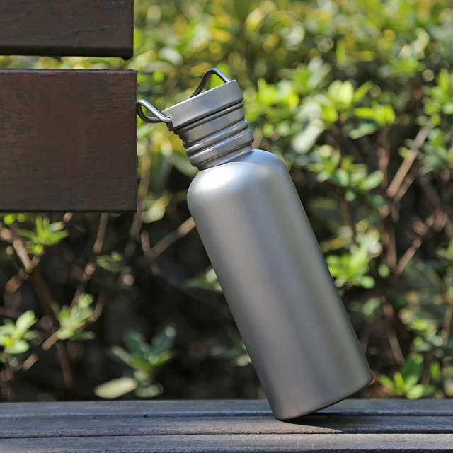 Titanium Water Bottle Tumbler Outdoor Cycling Titan Drink jug Lightweight Ti Travel Mug Flasks Bucket 500 600 750ml 25oz Canteen 2
