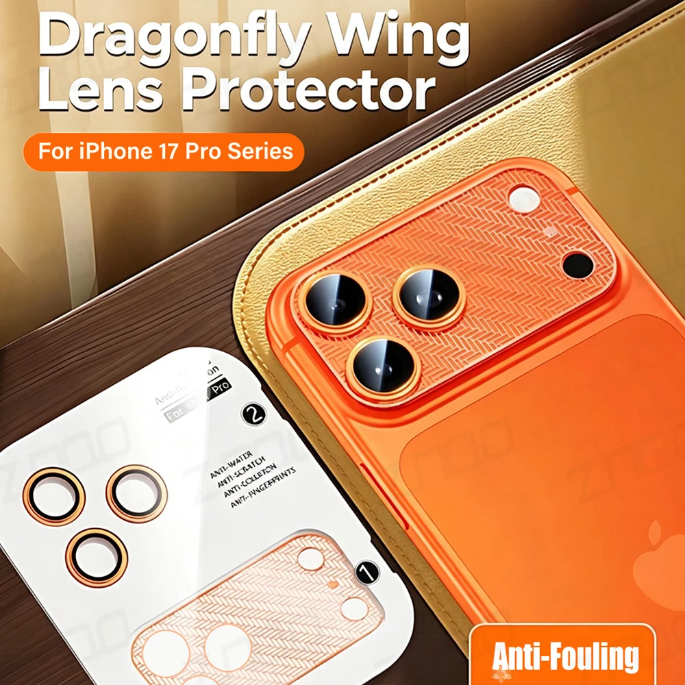 Premium Camera Lens Protector with Metal Mesh and Case Ring - Full Cover Glass with AR & AF Protection