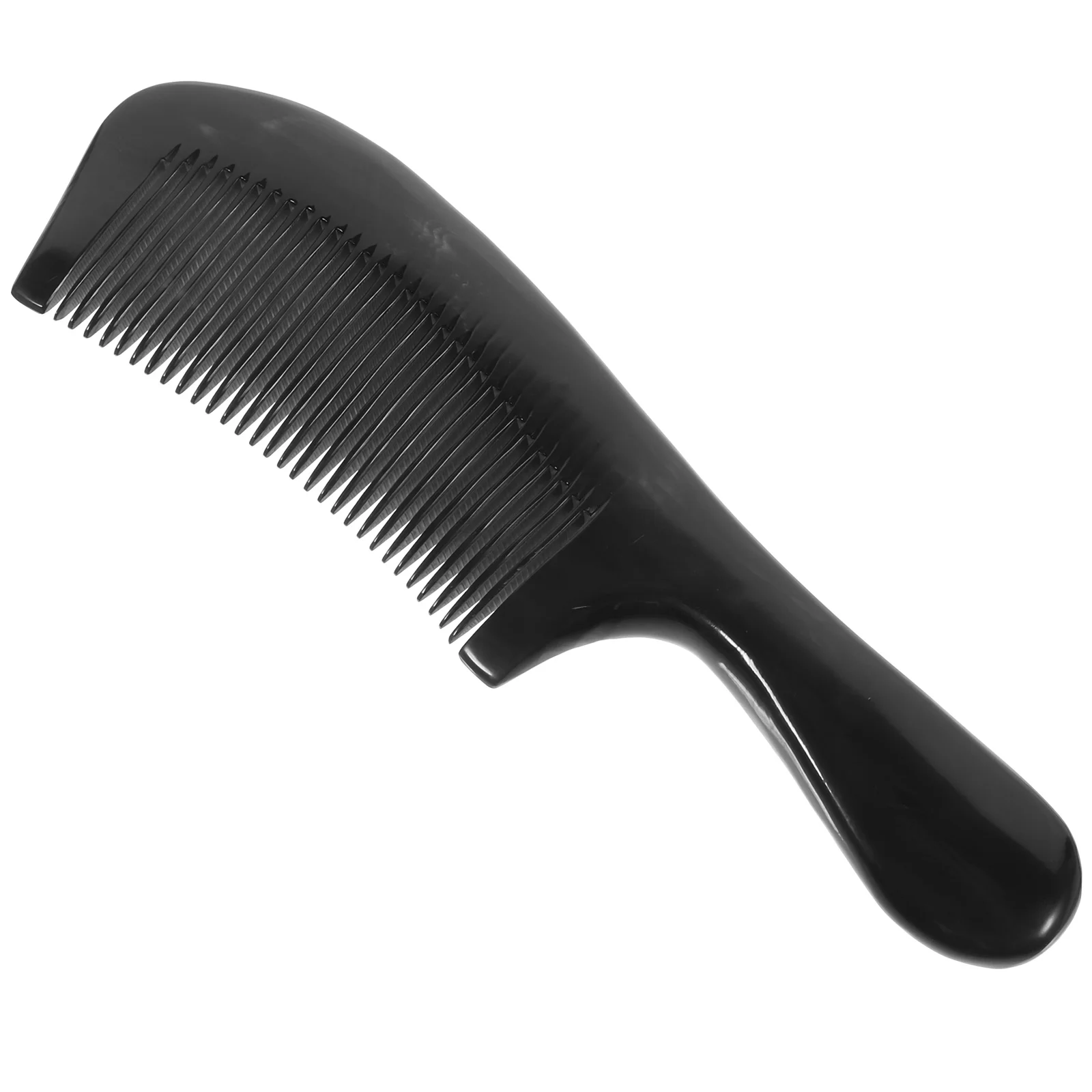 

Combs For Mensss Black Buffalo Horn Natural Ox Scraping Massage No Knot Home Hair Smooth Men and Women