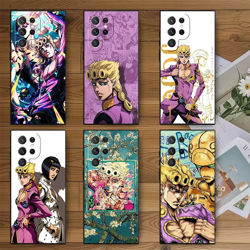 JoJo Adventure Giorno Giovanna Soft Black Phone Case