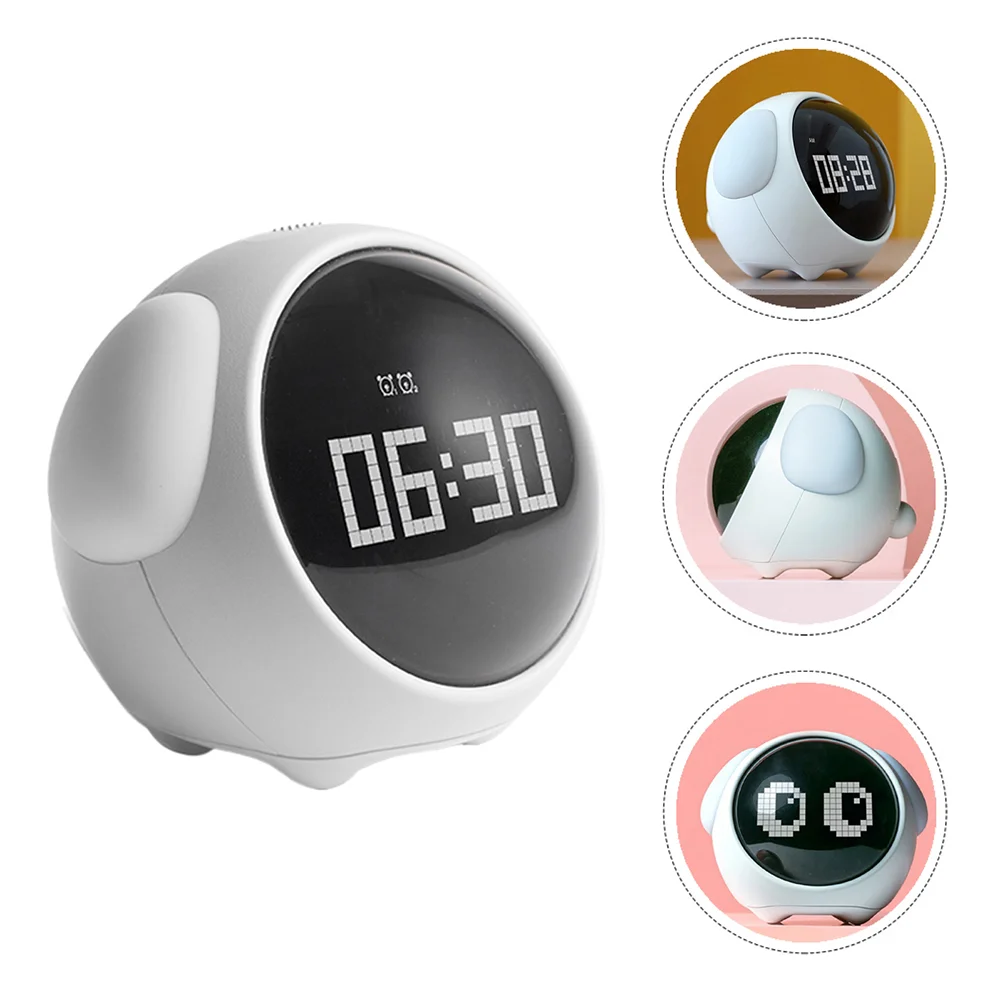 

Night Light Alarm Clock Pixel Clocks Kids Lovely for Desk Timer LED Wake up Child