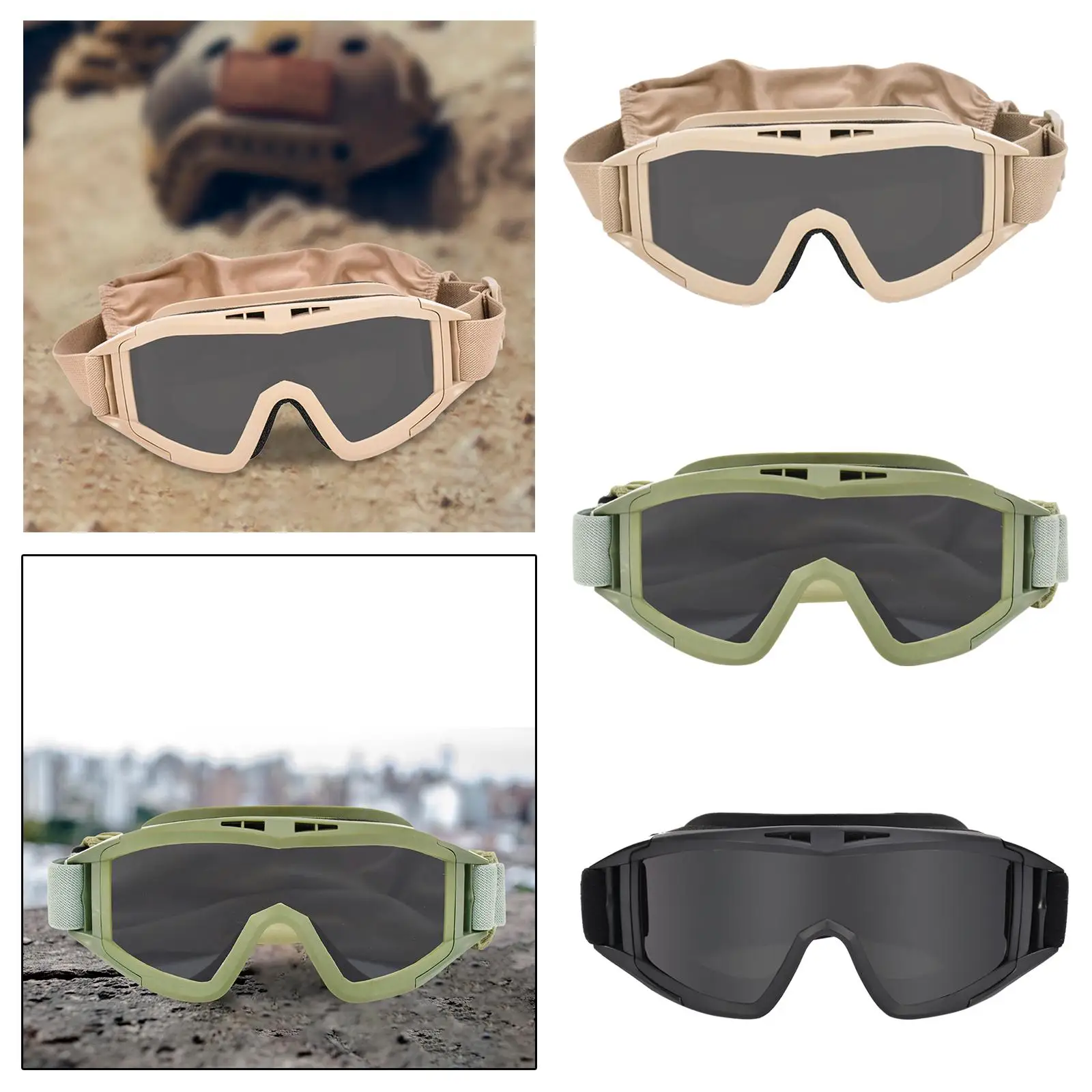 Sports Goggles Men Women Comfortable with Adjustable Strap Protective Eyewear for Sports Training Cycling Hiking Outdoor Sports