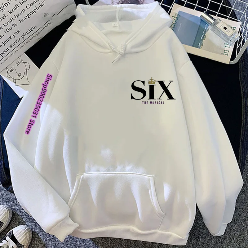 Six The Musical Letter Print Sweatshirts 2023 Woman Round Neck Long Sleeve Fashion Pullover Tops Vintage Casual Lady Sweatshirt 2