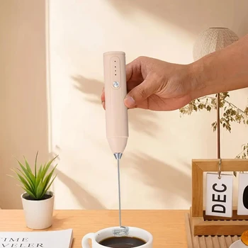 Montalatte portatile, frullino per le uova regolabile a 3 velocità, mini frullatore portatile, frullatore ricaricabile tramite USB, utensile da cucina, robot da cucina 1