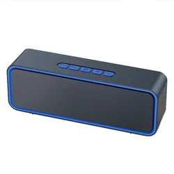 Portable Bluetooth Speaker with Stereo Sound, USB/TF Card Support, and Long - Lasting Battery for Indoor and Outdoor Use (Blue)