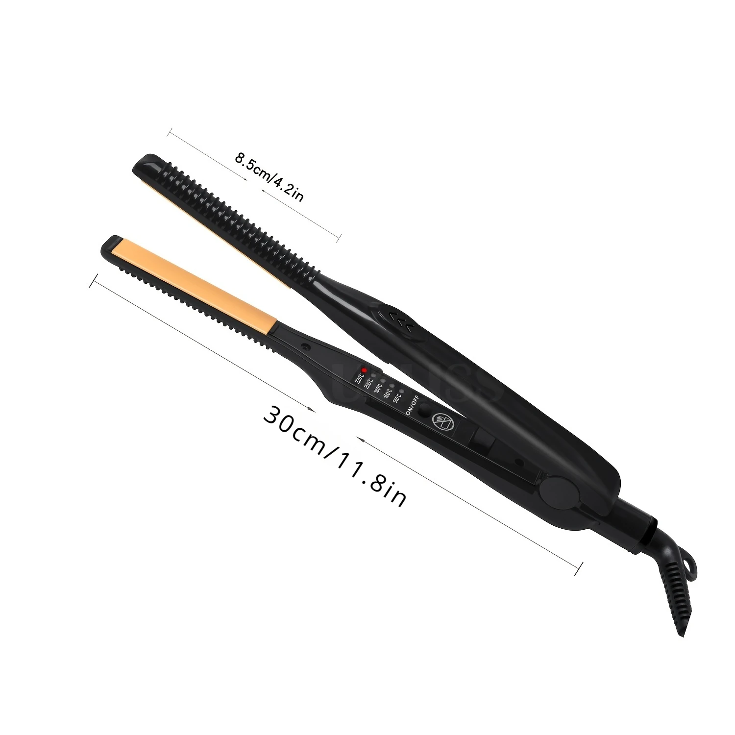 2 In 1 Hair Straightener Hair Curler Professional Ceramic Flat Iron For Short Women And Men Beard Straightener