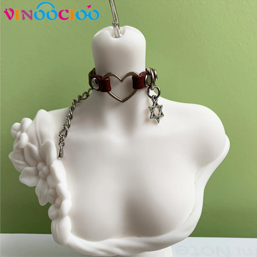 1/6 1/4 1/3 BJD Doll Uncle Doll Ye Laurie Choker Necklace Heart-Shaped Necklace Collar Daily Diy Doll Accessories uncle tom s cabin